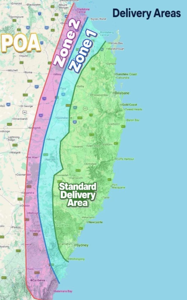 pool delivery map
