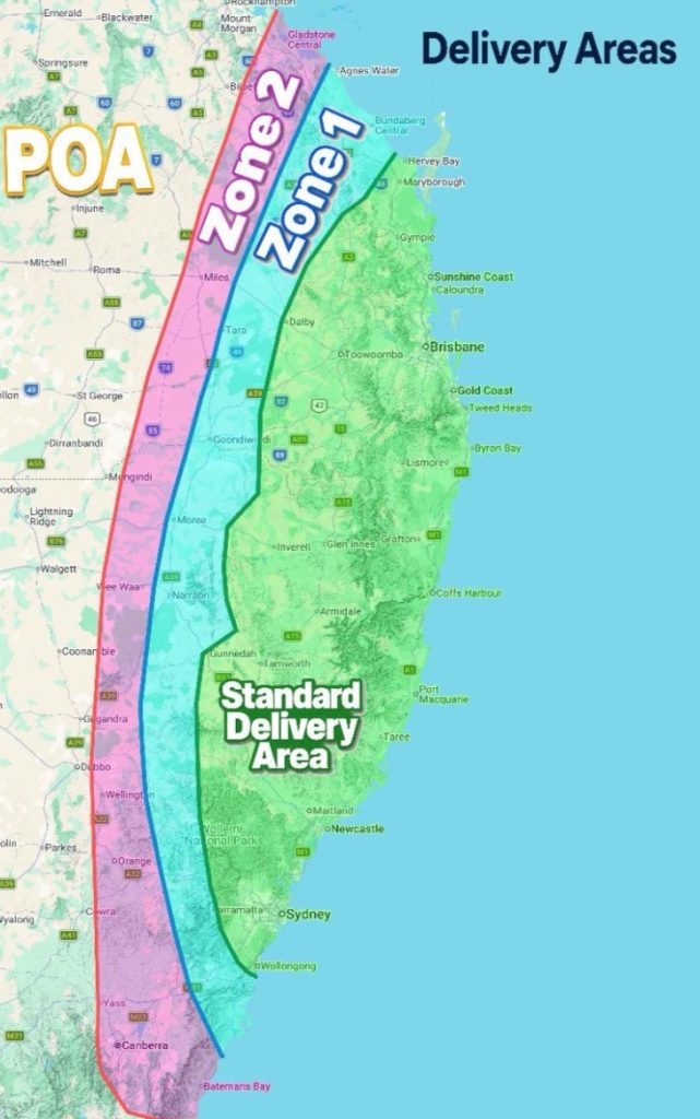 D tank delivery zones